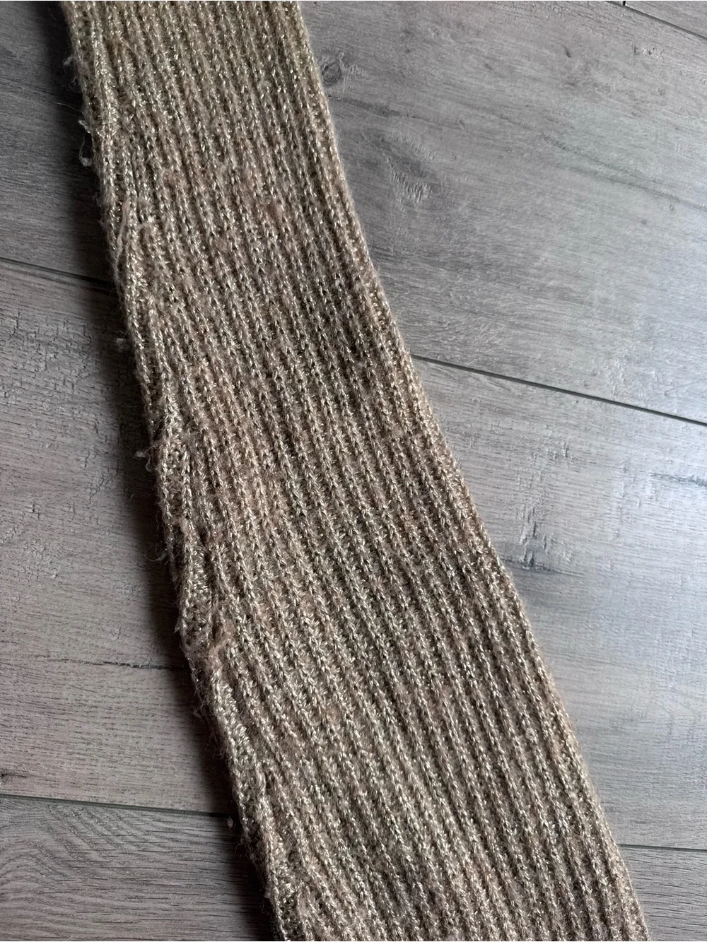 Banana Republic M Gold Wool Alpaca Ribbed Crewneck Sweater Preppy Quiet Luxury